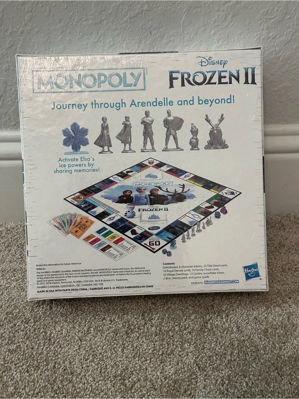 Hasbro Monopoly Disney Frozen II Board Game - White & Blue